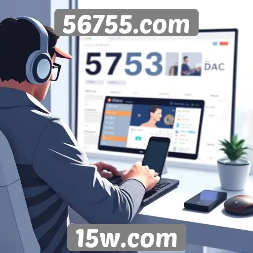 Análise da interface do usuário do 56755.com